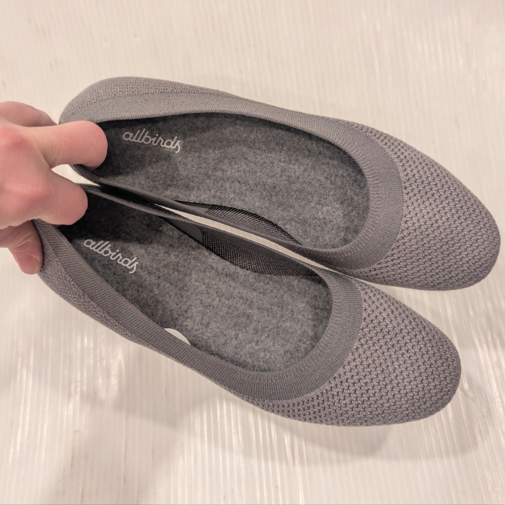 ALLBIRDS Women's Tree Breezers Breathable Woven Gray Flats Size 10.5 - Picture 8 of 9